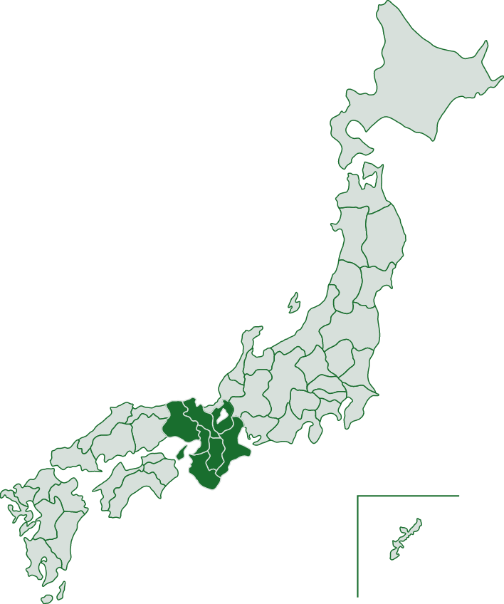 日本地図：近畿